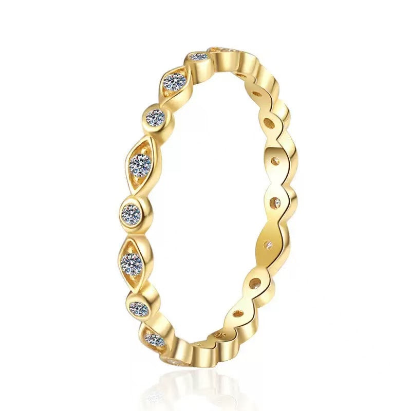 Moissanit Ring Mercury - Gold