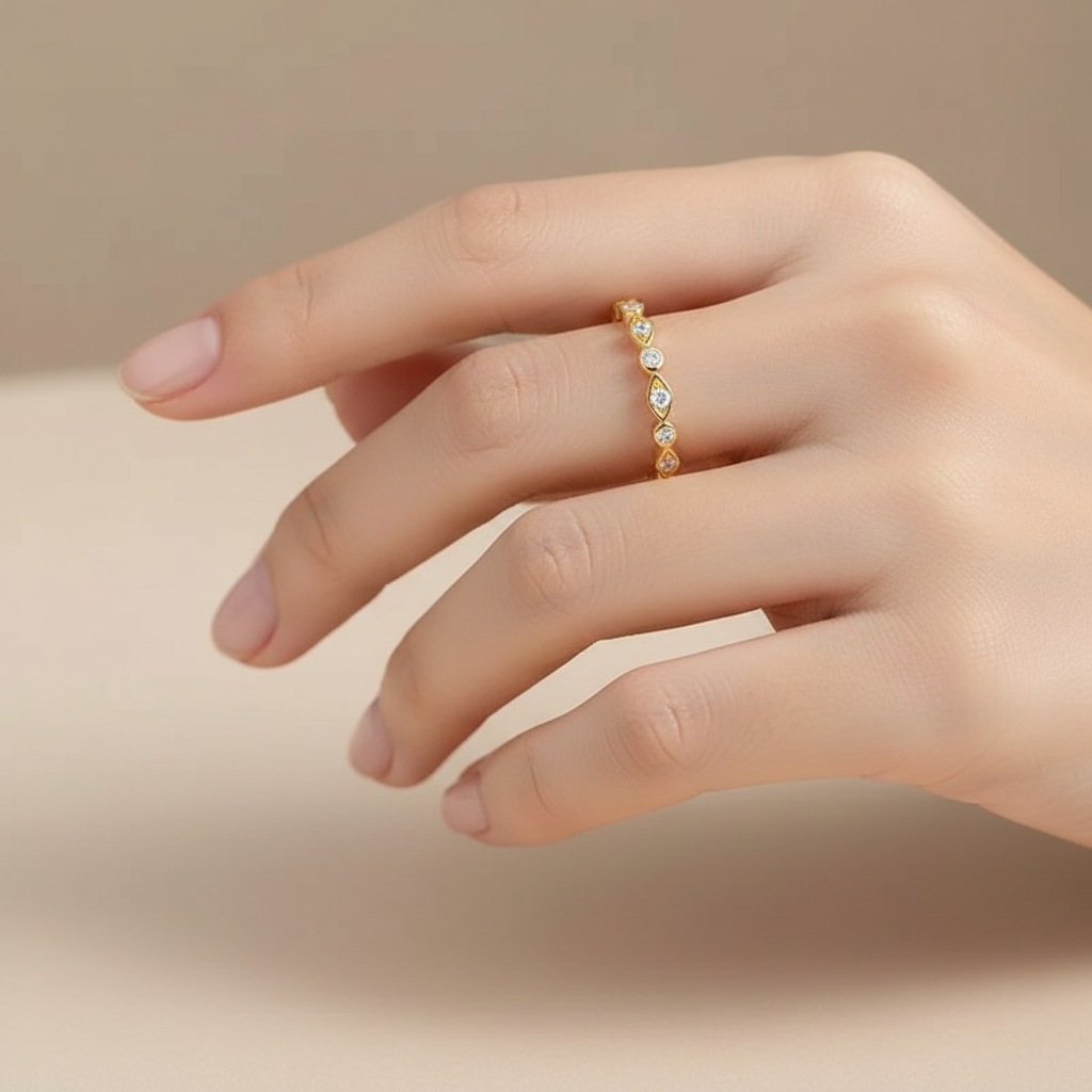 Moissanit Ring Mercury - Gold