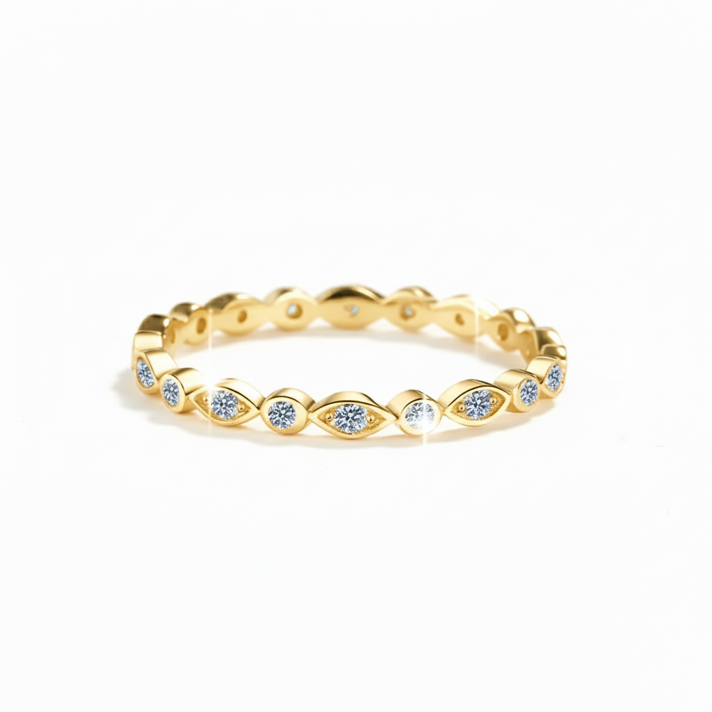 Moissanit Ring Mercury - Gold