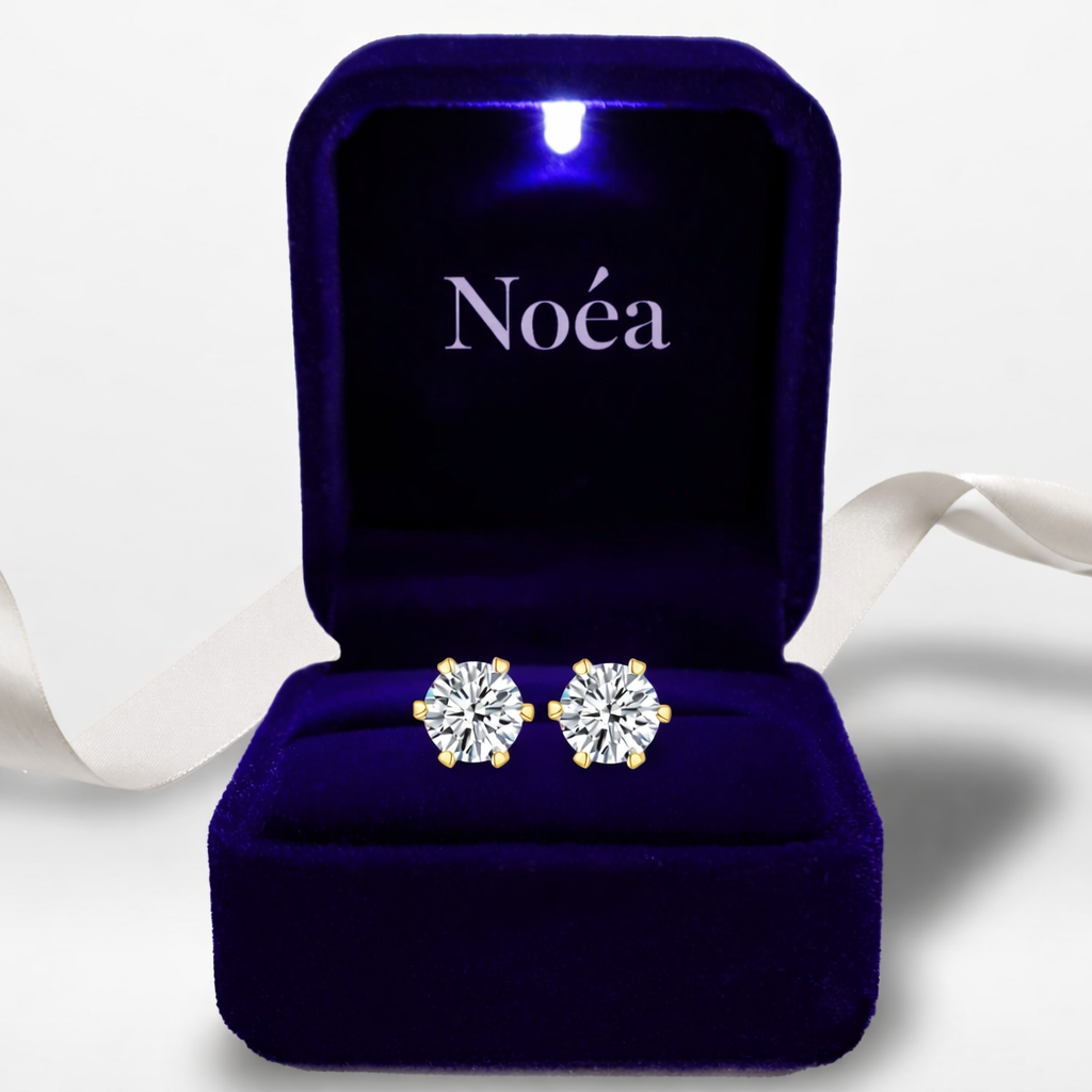 Orecchini Moissanite Noéa - Oro