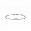 Moissanit Tennis Armband (Center Stone Tennis Bracelet princess cut)