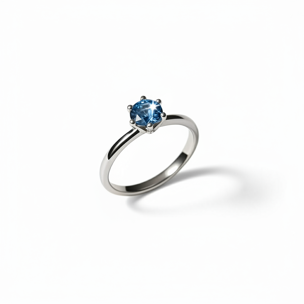 Moissanit Ring San Bélle Oceanic- silber