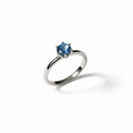 Moissanit Ring San Bélle Oceanic- silber