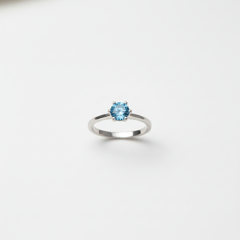 Moissanit Ring San Bélle Oceanic- silber