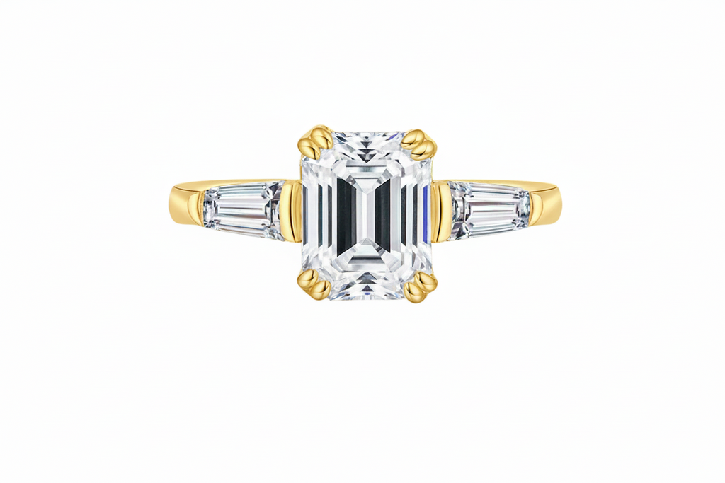 Moissanit Ring Fleur - Gold