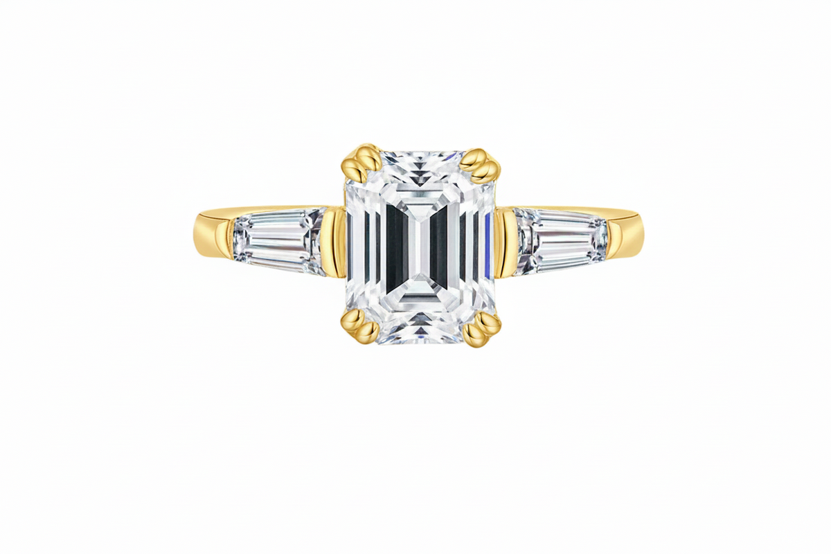 Moissanit Ring Fleur - Gold