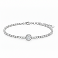 Moissanit Tennis Armband mit rundem Hauptstein (Center Round Cut)