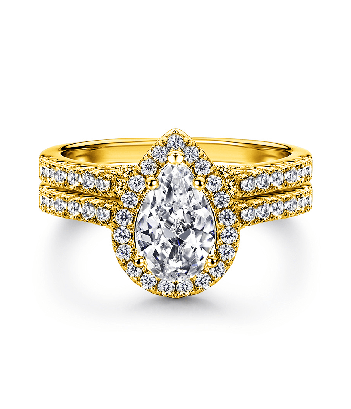 Moissanit Ring Set Jolie - Gold