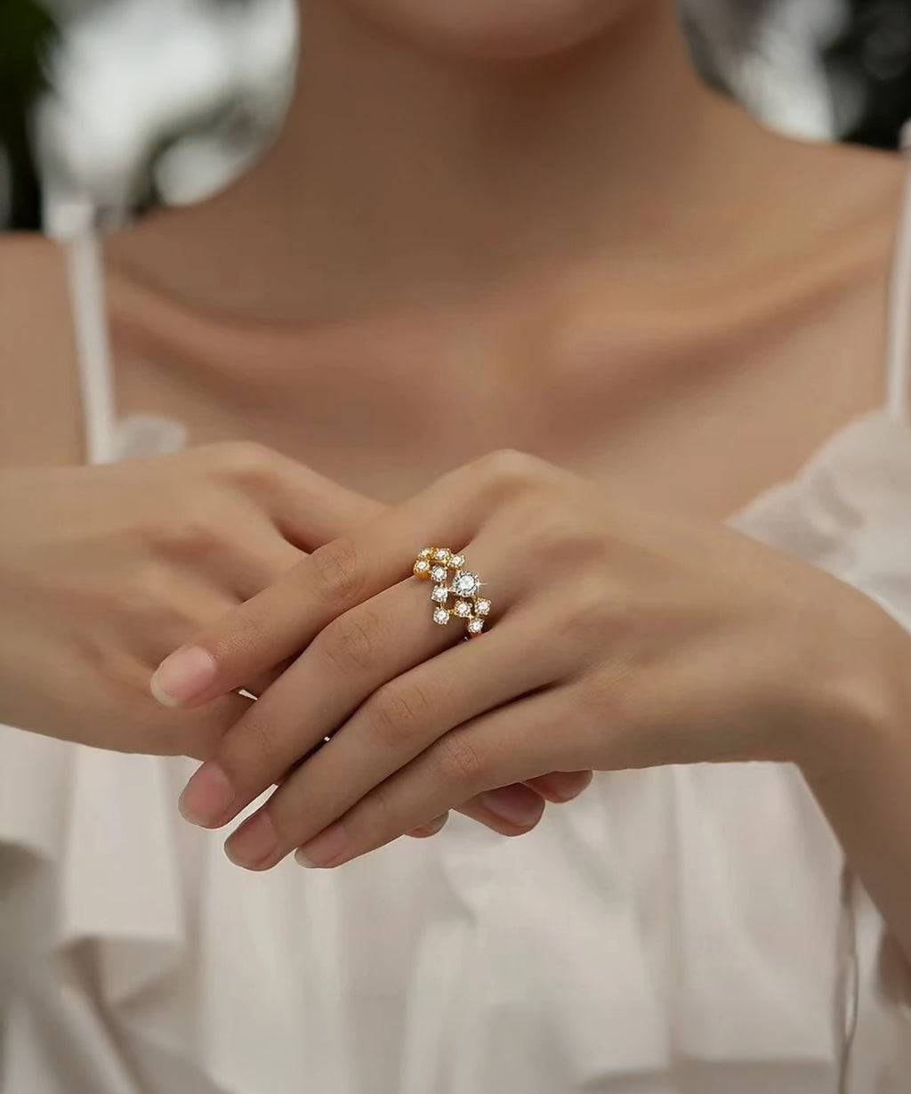 Moissanit Ring Canto - Gold