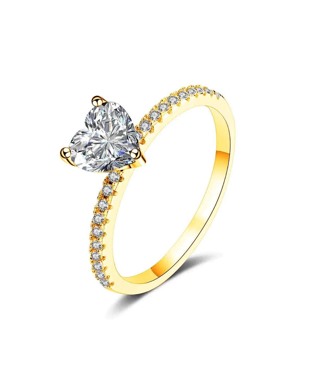 Moissanit Ring Amore - Gold