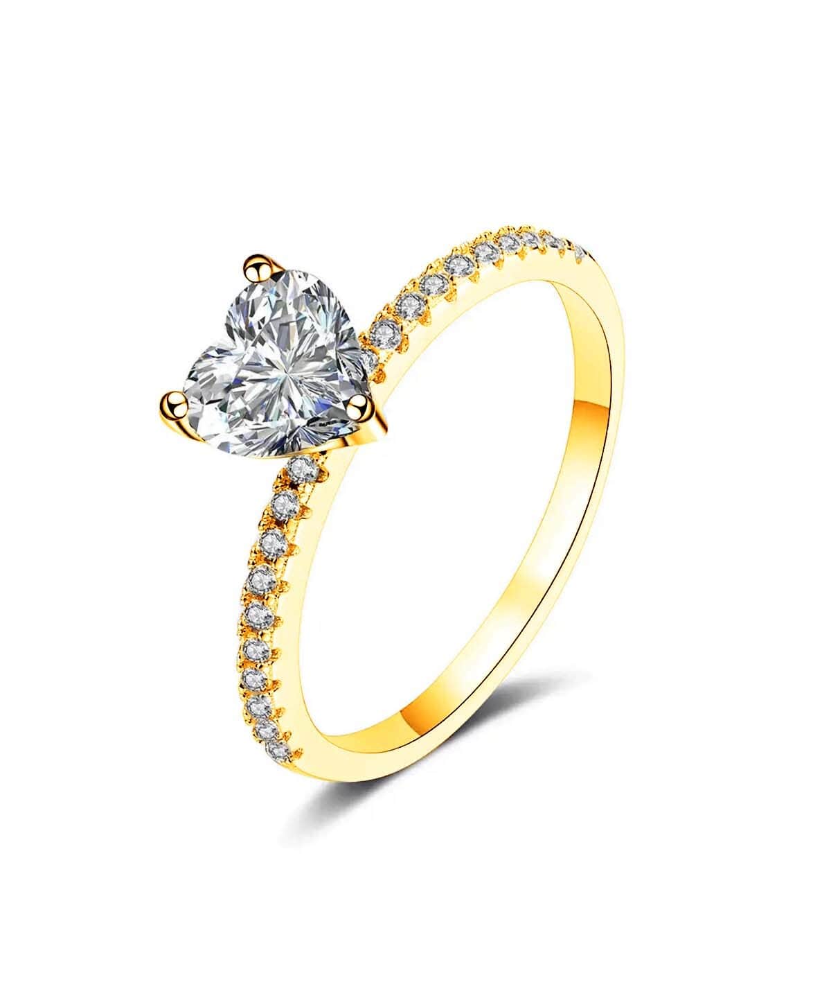 Moissanit Ring Amore - Gold