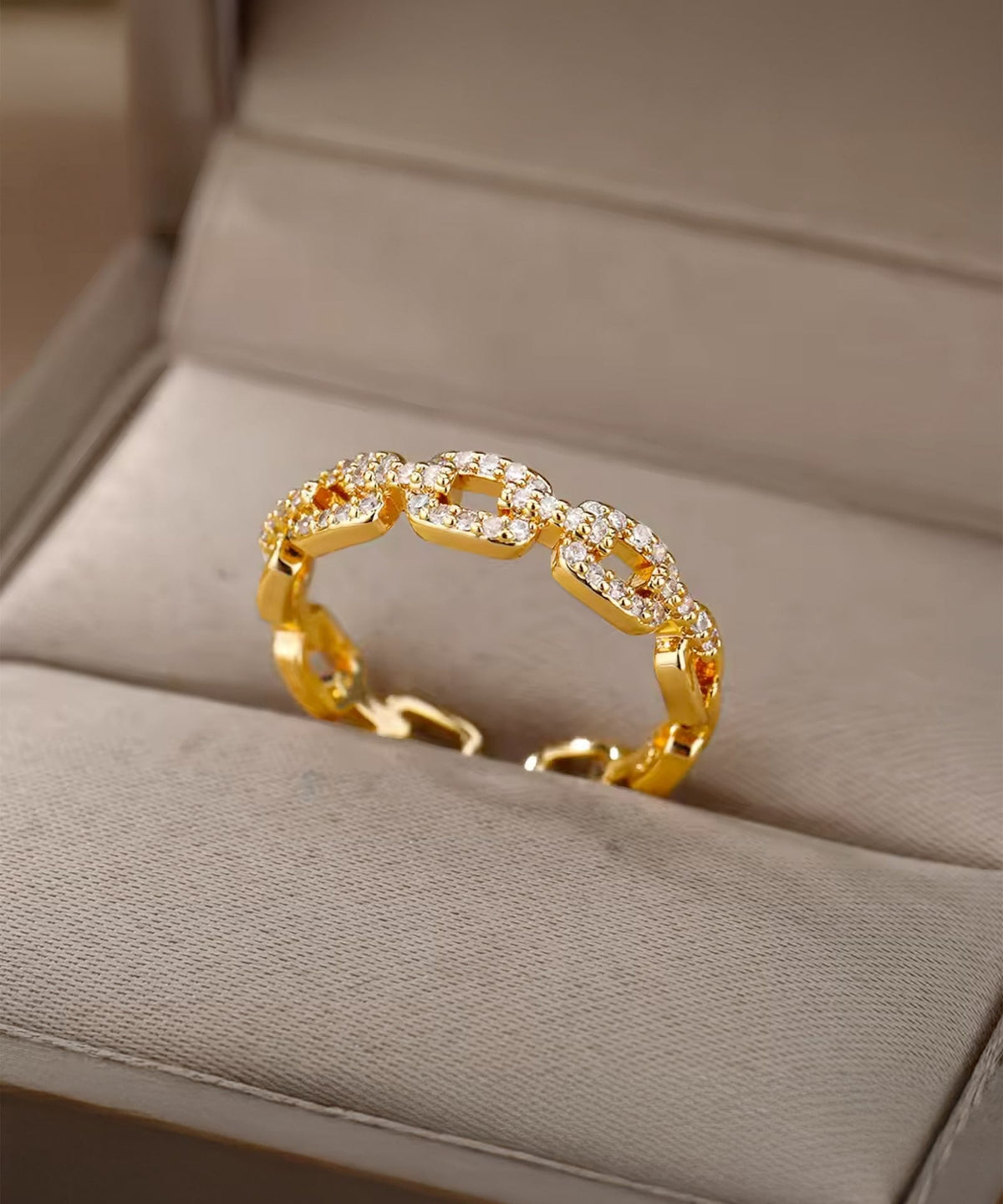 Moissanit Ring Choir - Gold