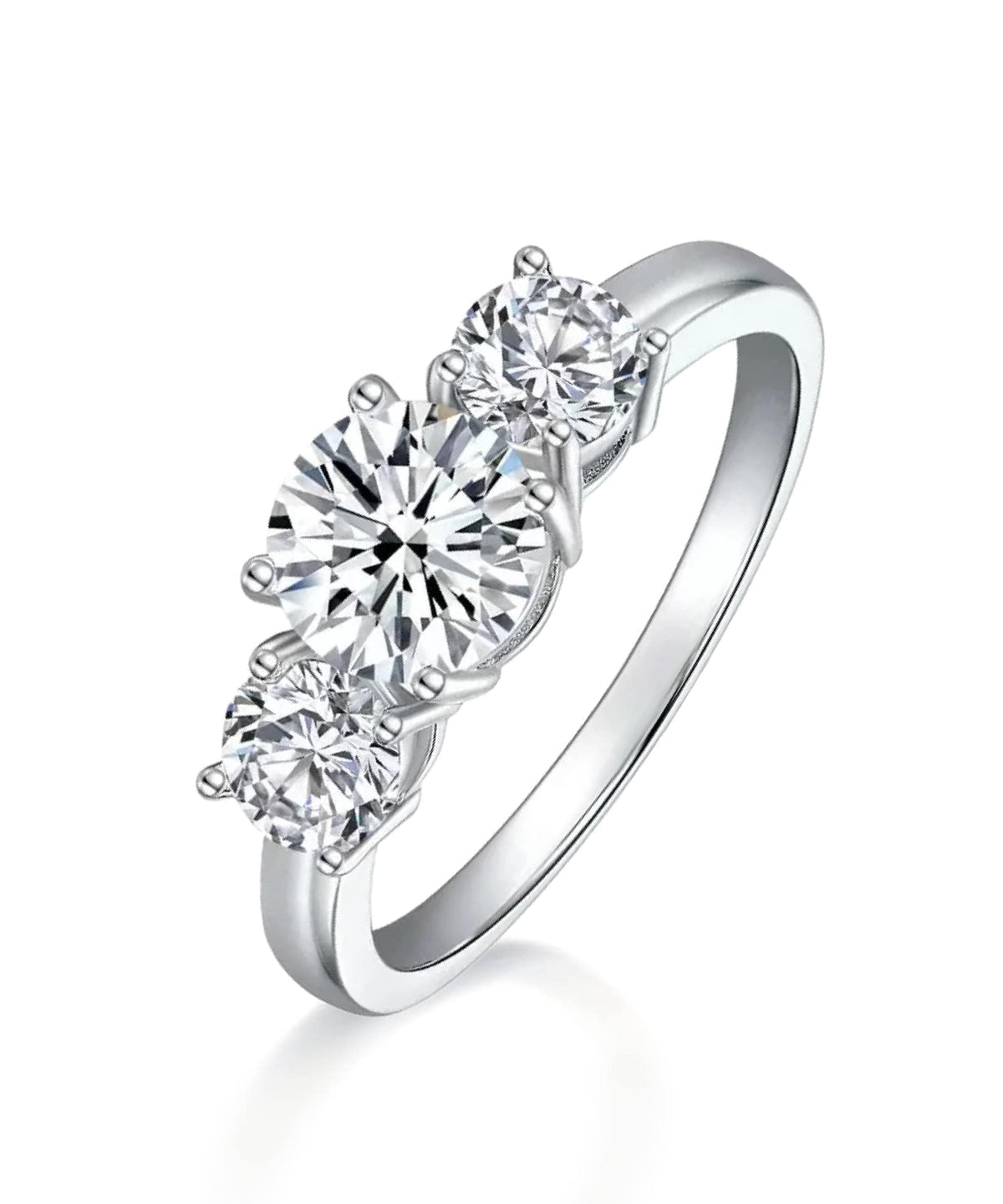 Moissanit Ring Aura - Silber