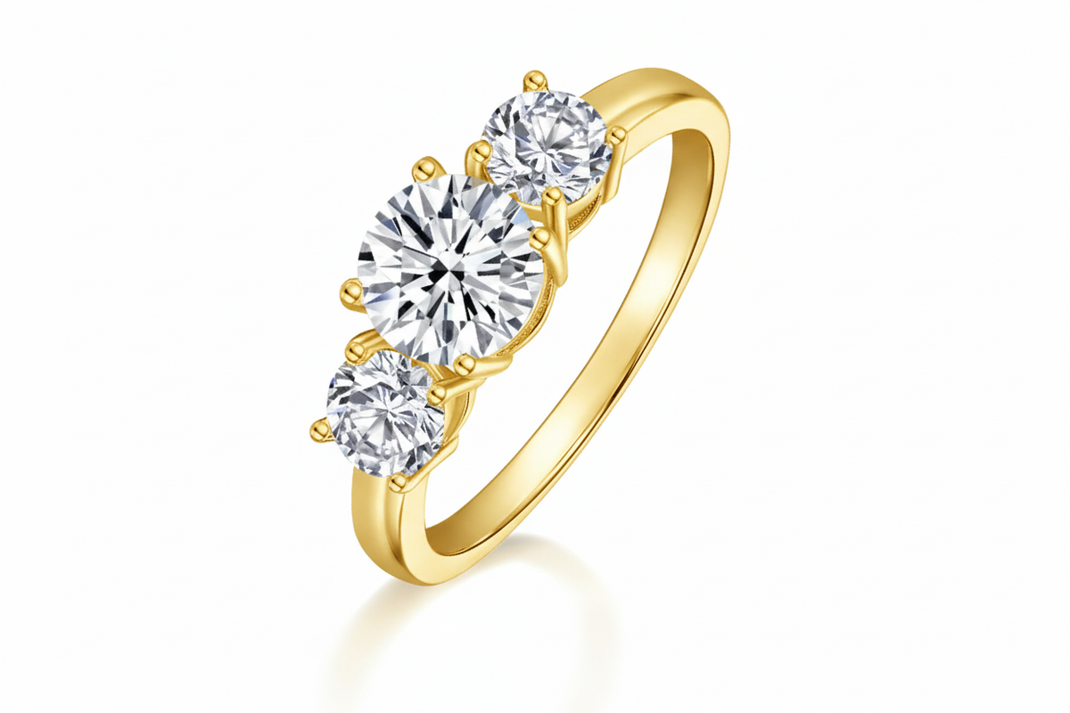 Moissanit Ring Aura - Gold
