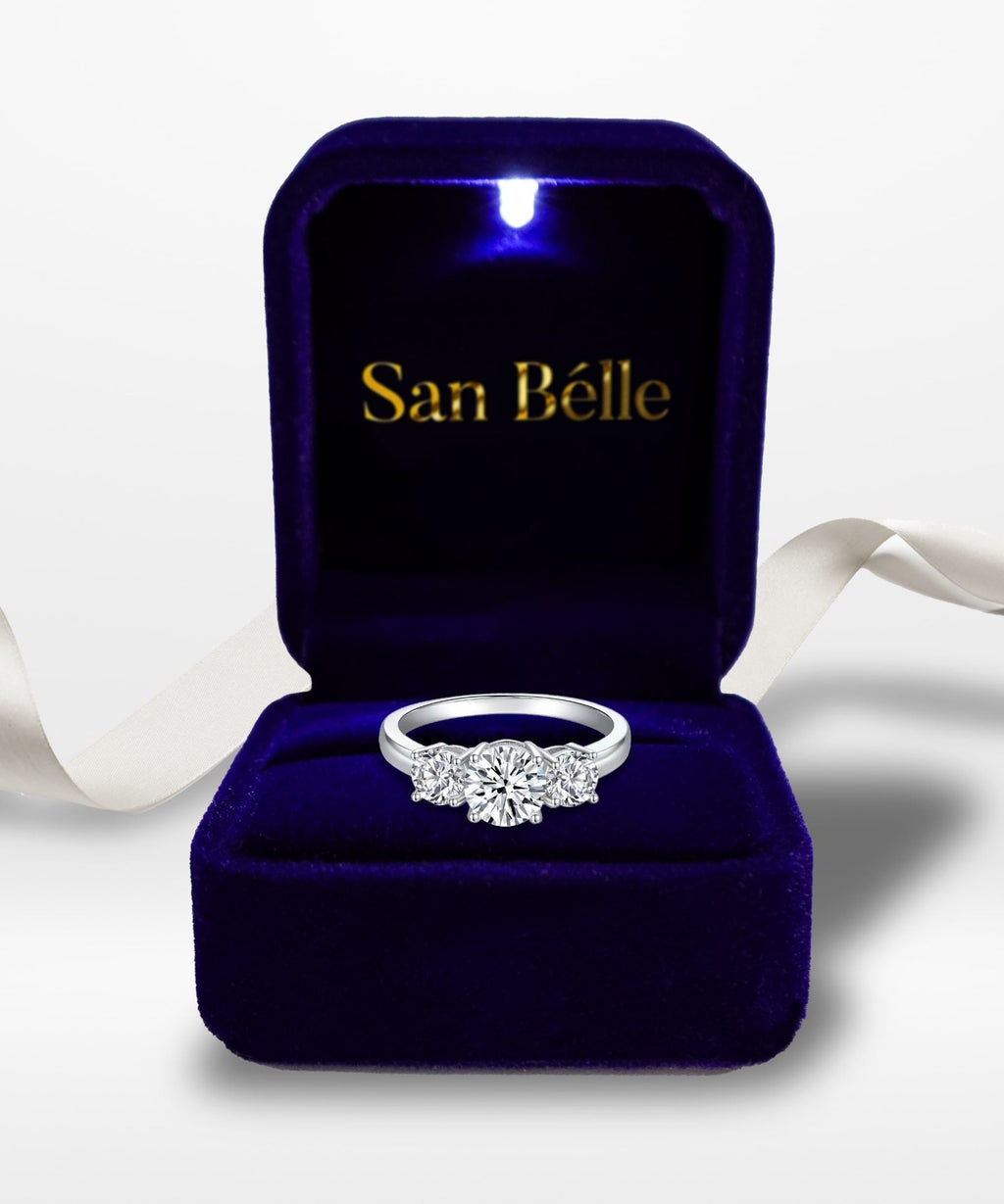 Moissanit Ring Aura - Silber