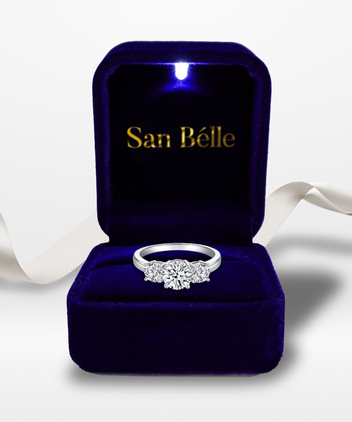 Moissanit Ring Aura - Silber