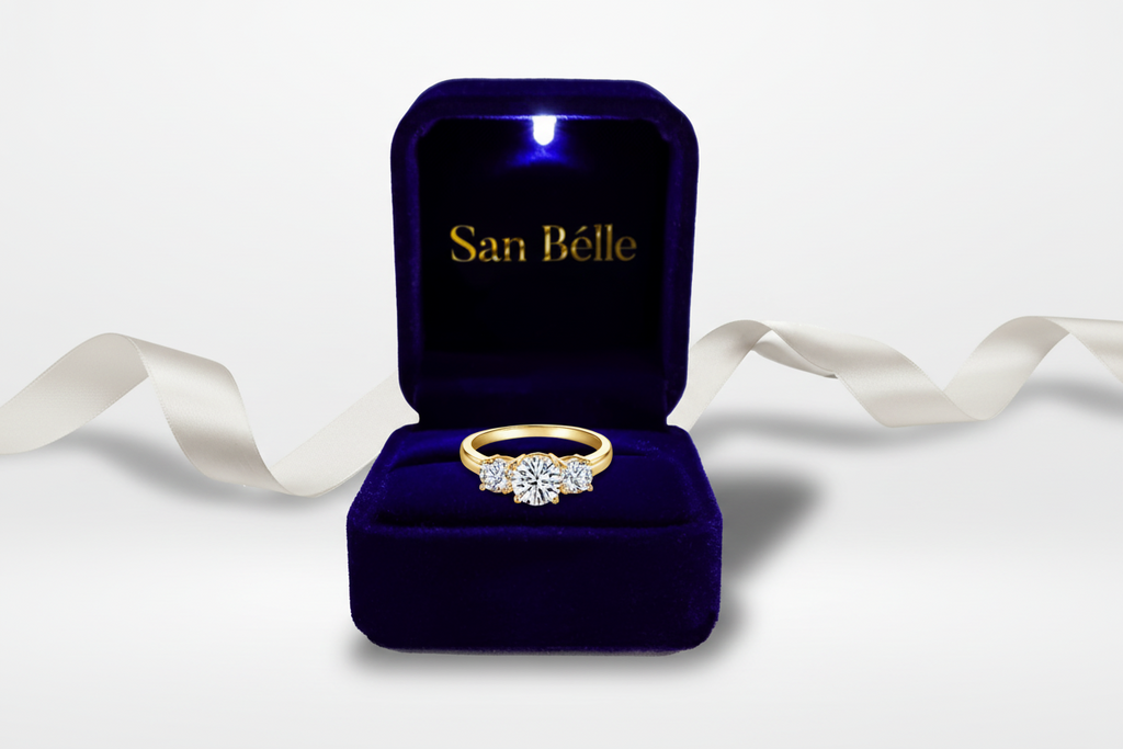 Moissanit Ring Aura - Gold