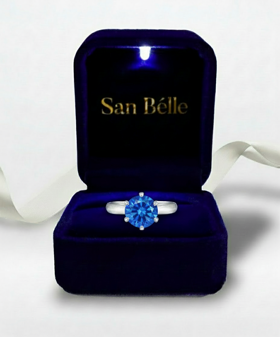 Moissanit Ring San Bélle Oceanic- silber