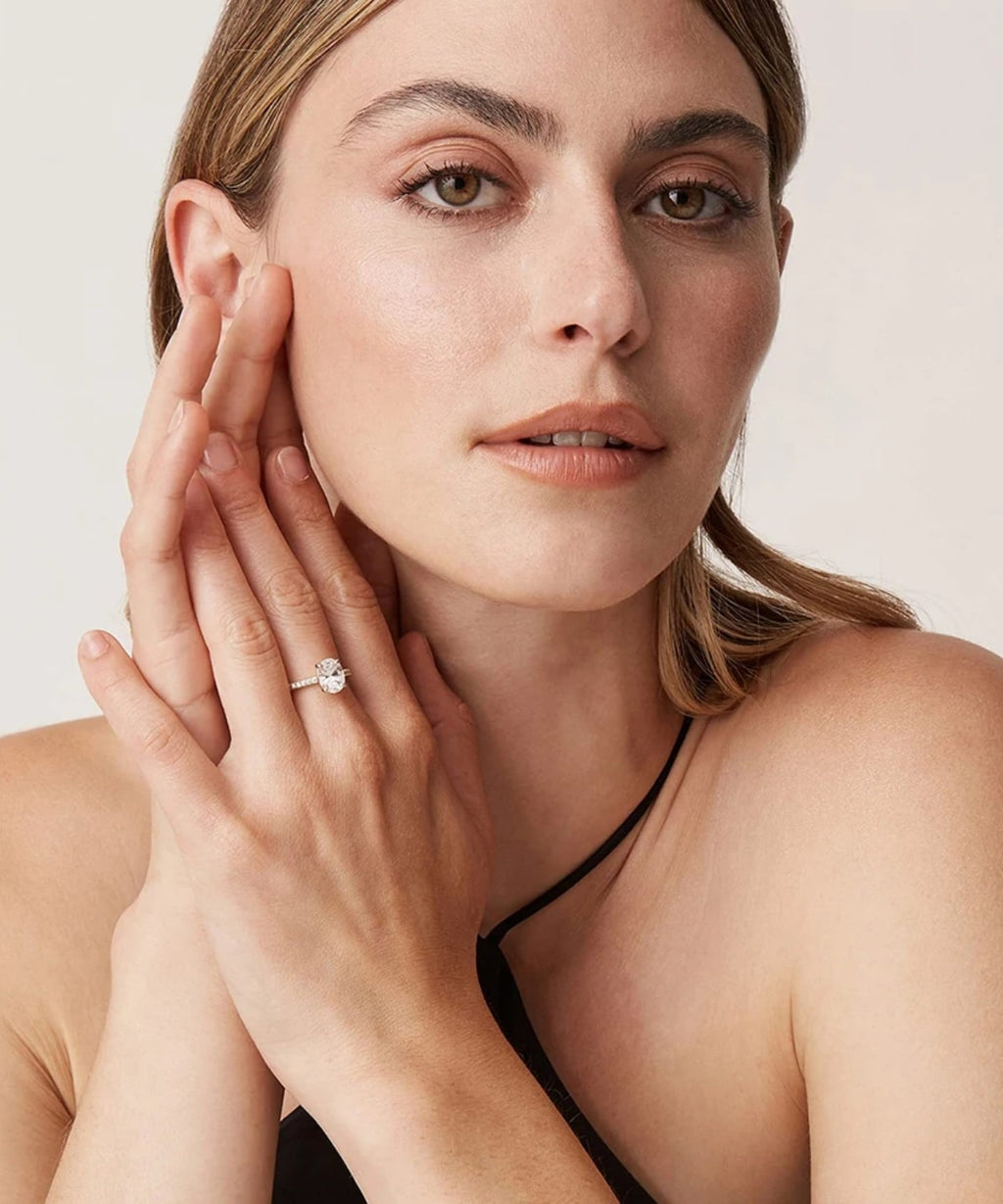 Moissanit Ring Luna - Gold
