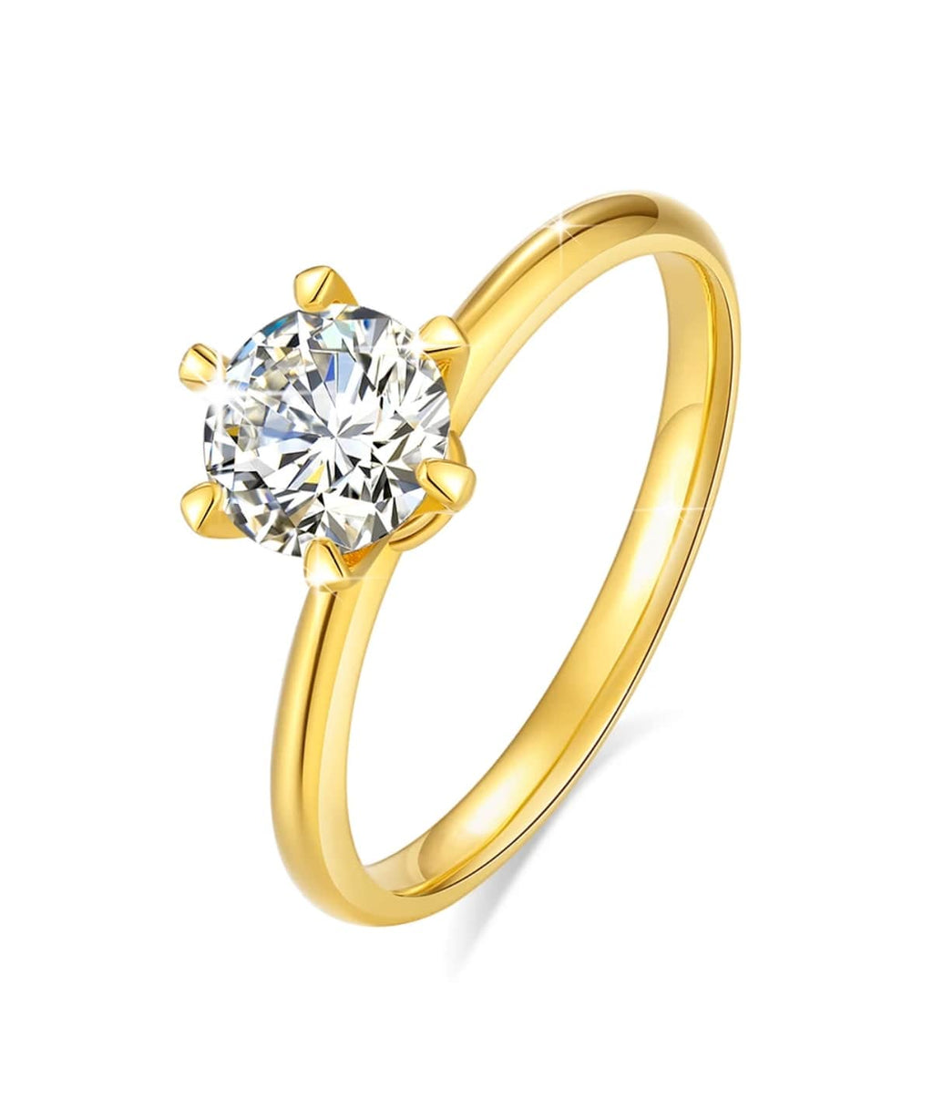 San Bélle Schmuck-Set 4 Karat Gold mit verstellbarem Ring Sofia inkl. Gratis Armband