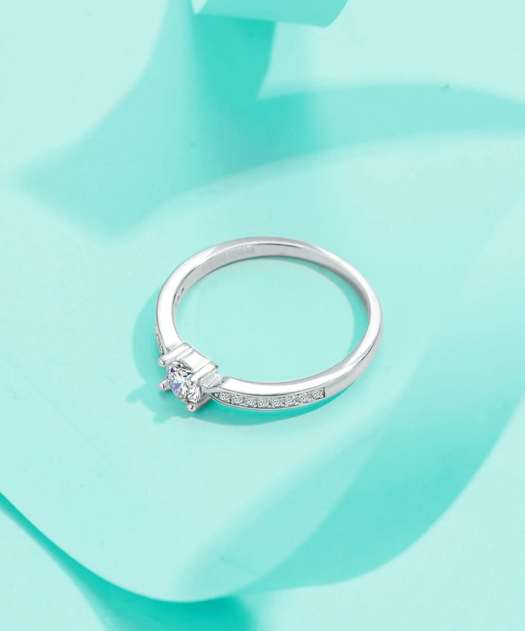 Moissanit Ring Glam - Gold