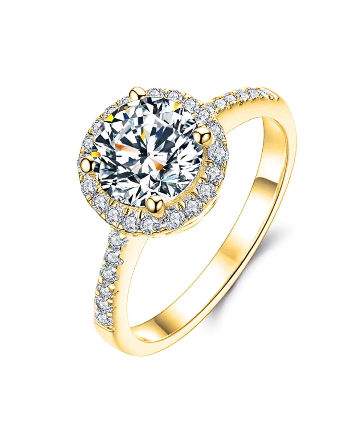 Moissanit Ring Stella - Gold