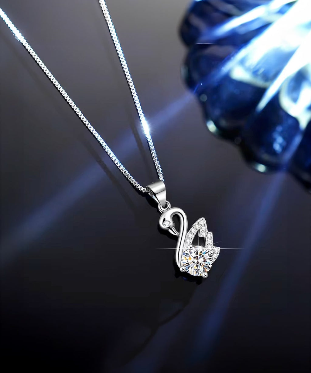 Moissanit Halskette Lyra (Schwankette)