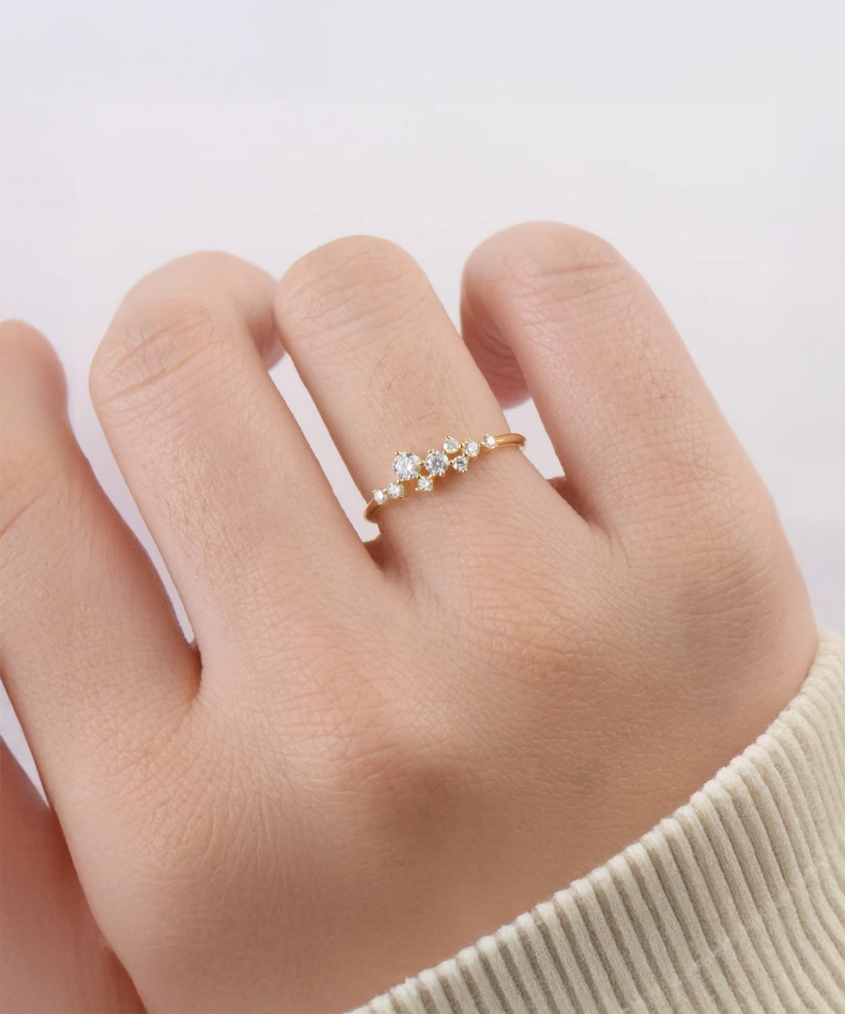 Moissanit Ring Sienna - Gold